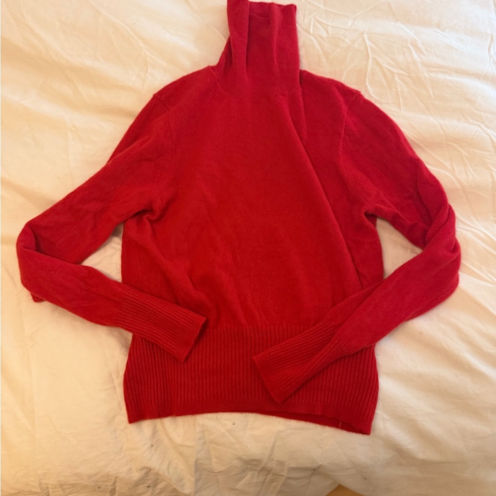 J crew cashmere shrunken turtleneck sweater